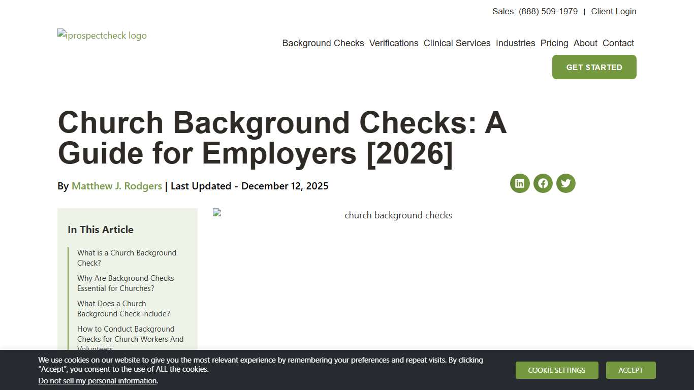 Church Background Checks: A Guide for Employers [2026] - iprospectcheck